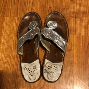 Silver Jack Rogers Sandals